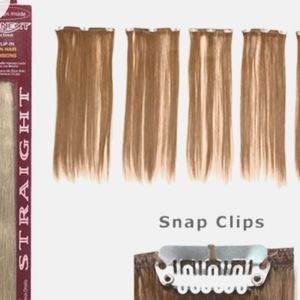 16" Clip-in Hair Extentions Blonde Frost with low lights